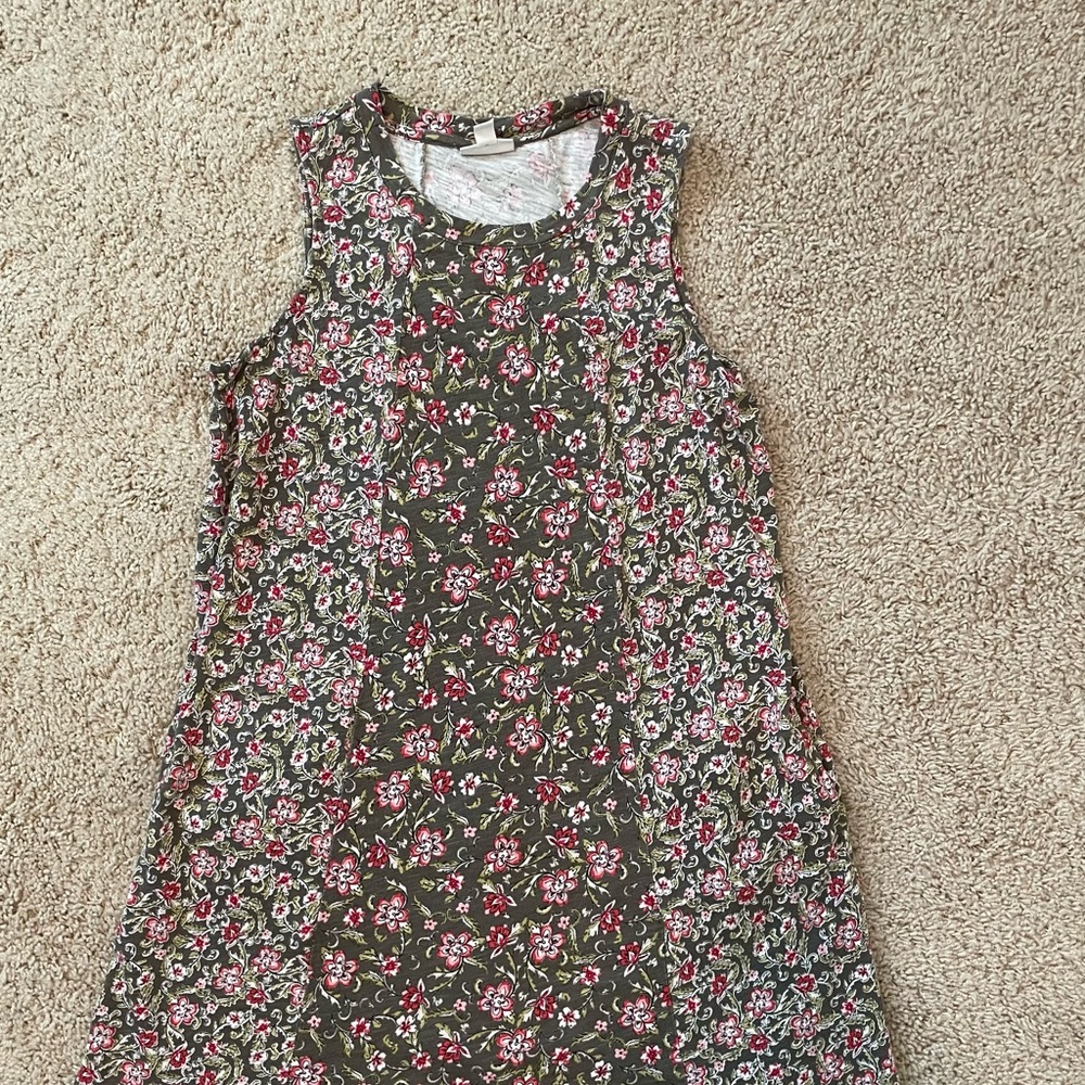 J. Jill Pink and Green Sleeveless Sundress